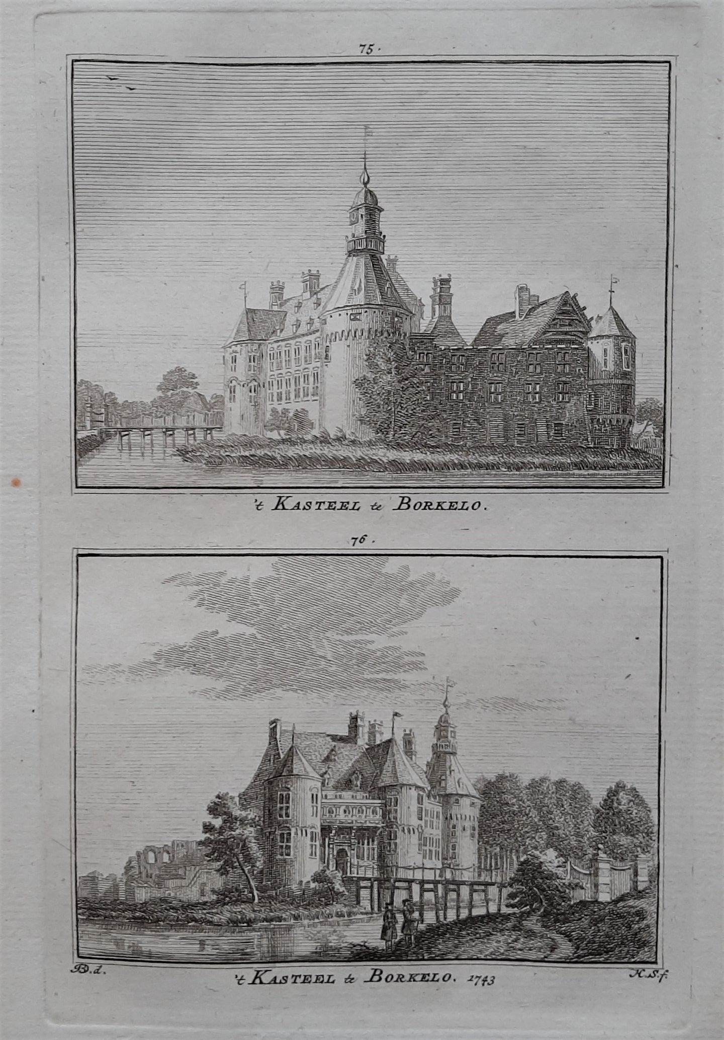 Borculo Kasteel Borculo - H Spilman - ca. 1750