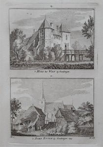 Etten Huis het Wilt en dorp - H Spilman - ca. 1750