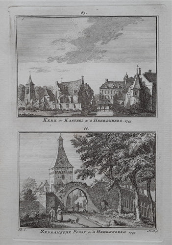 Heerenberg's- Kerk en Zeddamsche poort - H Spilman - ca. 1750