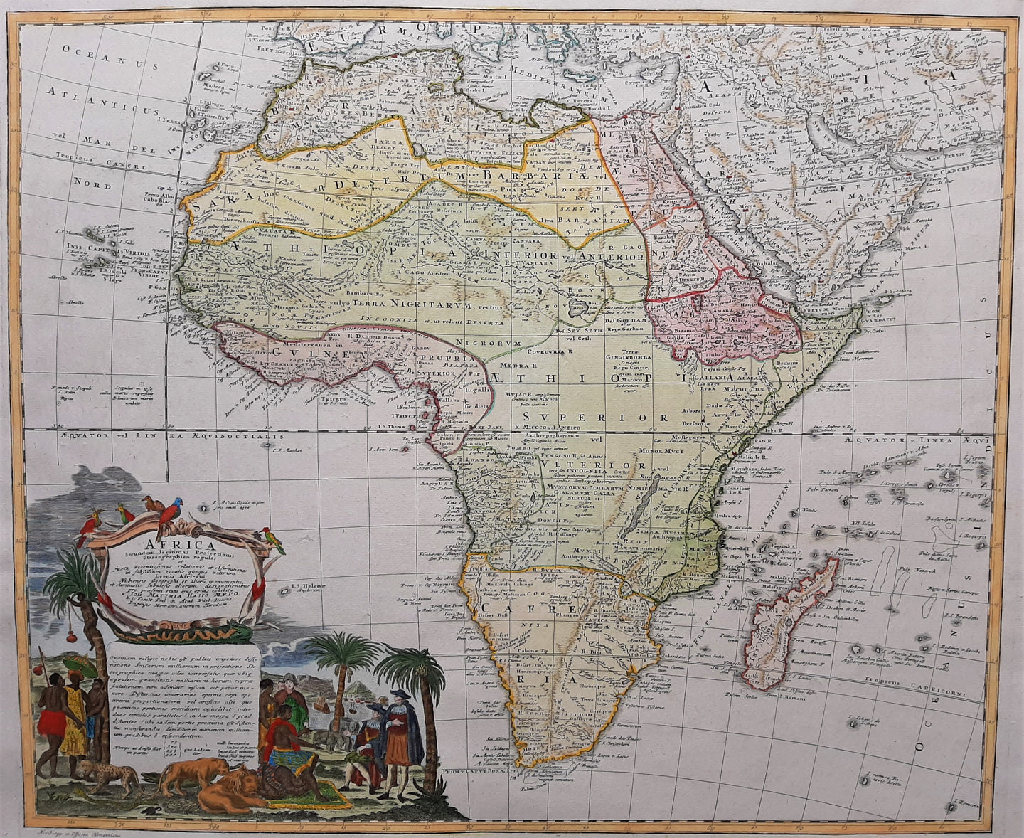 Afrika Africa - JB Homann - ca. 1743