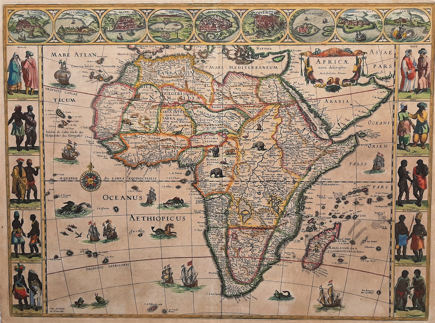 Afrika Africa - WJ Blaeu - 1635