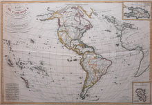 Load image in Gallery view, Amerika Noord- en Zuid-Amerika Americas North and South America - R Bonne / A Basset - 1828