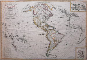 Amerika Noord- en Zuid-Amerika Americas North and South America - R Bonne / A Basset - 1828