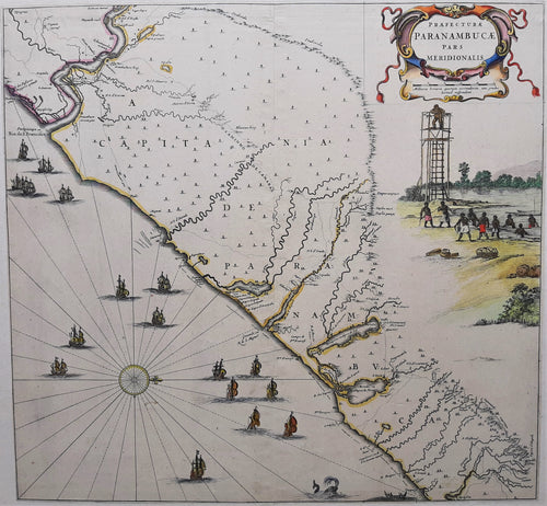 Brazilië Pernambuco - J Blaeu - 1662