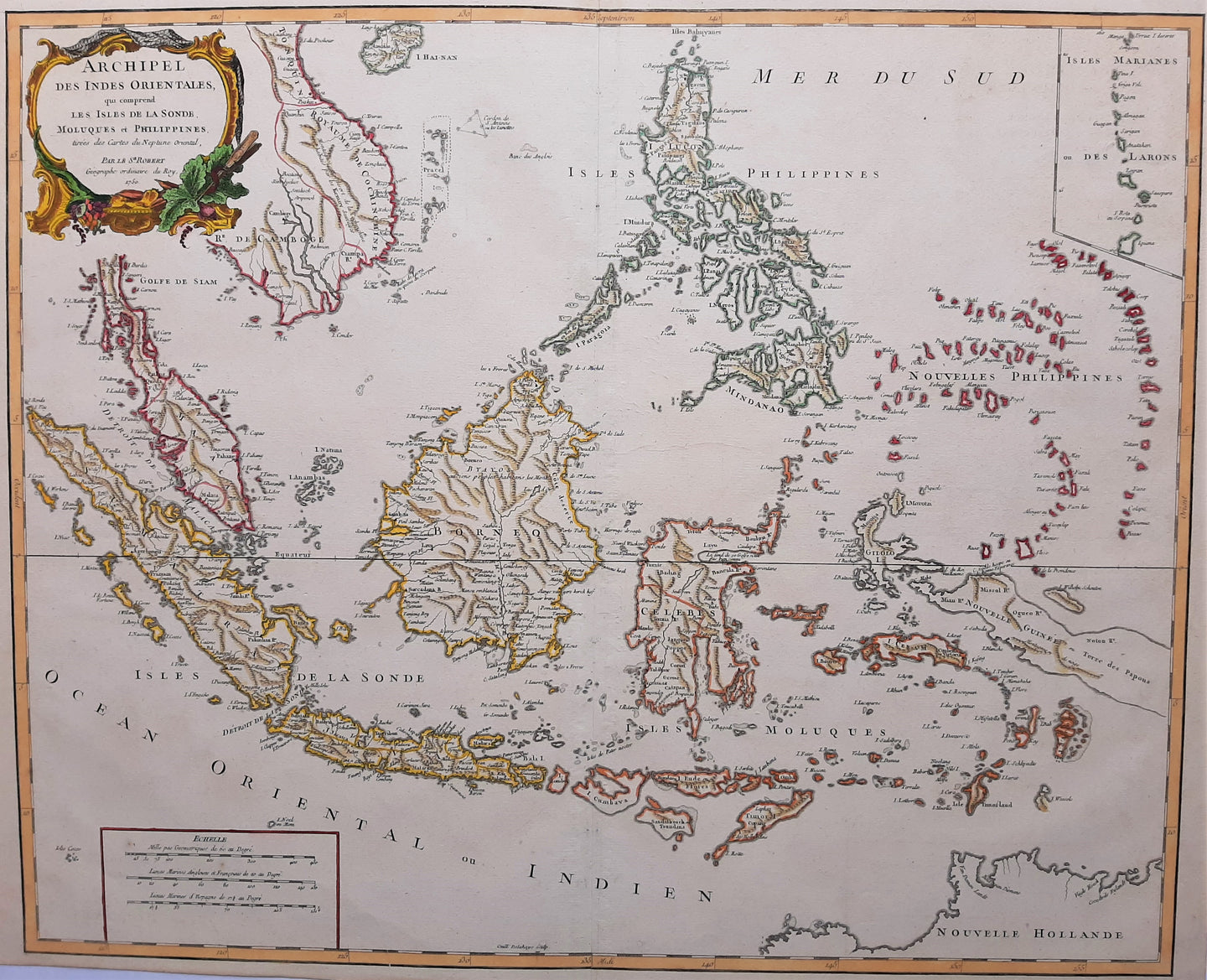INDONESIË, MALEISIË, FILIPIJNEN - Gilles Robert de Vaugondy - 1750