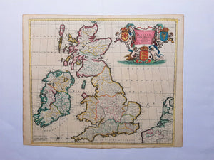 Groot Brittannië Ierland British Isles Great Britain Ireland - J Danckerts - ca. 1690