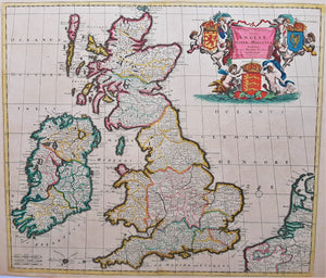 Groot Brittannië Ierland British Isles Great Britain Ireland - J Danckerts - ca. 1690