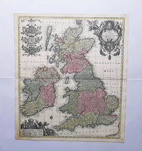 Afbeelding in Gallery-weergave laden, Groot Brittannië Ierland British Isles Great Britain Ireland - M Seutter - ca 1730