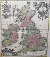 Load image in Gallery view, Groot Brittannië Ierland British Isles Great Britain Ireland - M Seutter - ca 1730