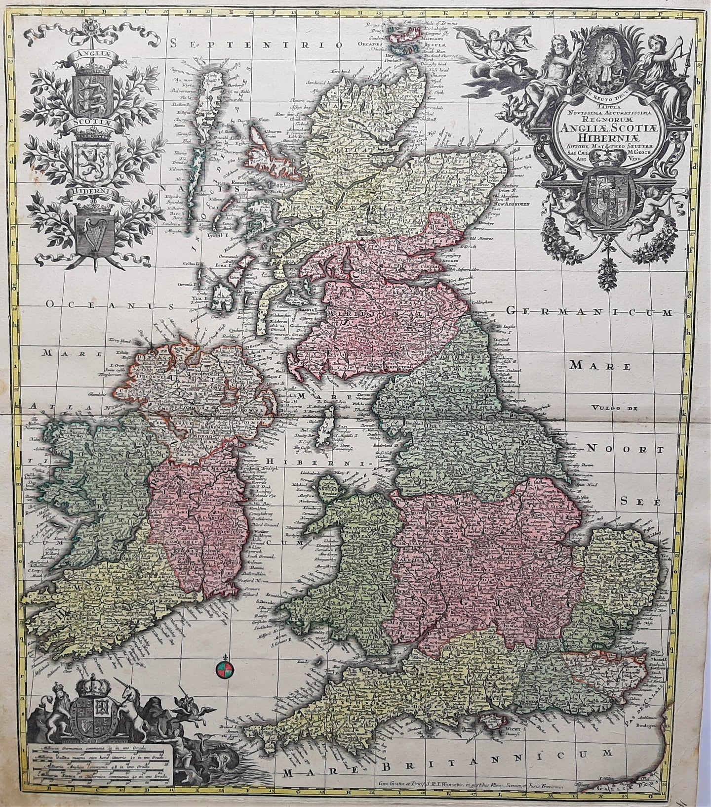 Groot Brittannië Ierland British Isles Great Britain Ireland - M Seutter - ca 1730