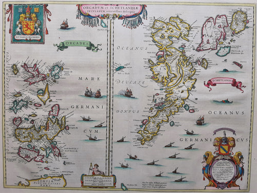 Schotland Orkney- en Shetlandeilanden British Isles Scotland Orkney Islands and Shetland Islands - J Blaeu - 1662