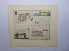 Load image in Gallery view, Britse Eilanden Guernsey Jersey British Isles Channel Islands - J Blaeu - 1662