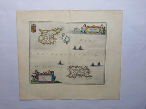 Britse Eilanden Guernsey Jersey British Isles Channel Islands - J Blaeu - 1662