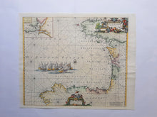 Load image in Gallery view, Spanje Frankrijk zeekaart Spain France sea chart - Reinier &amp; Josua Ottens - ca 1730
