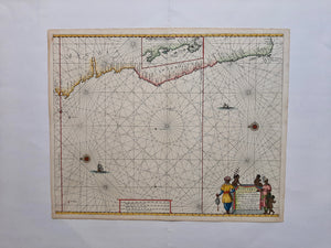 AFRIKA Zeekaart Zuidwest Afrika en Kaap de Goede Hoop - Hendrick Doncker - 1659