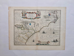 Amerika Noord-Amerika east coast Virginia Florida North America - Joan Blaeu - 1664