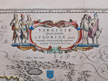 Afbeelding in Gallery-weergave laden, Amerika Noord-Amerika east coast Virginia Florida North America - Joan Blaeu - 1664