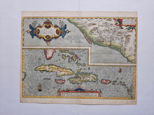 Cuba Hispaniola Mexico - A Ortelius - 1579