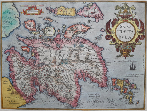 Schotland British Isles Scotland - A Ortelius - 1598