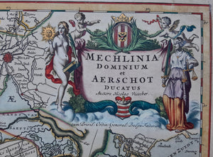 België Antwerpen Mechelen Aarschot Belgium - Nicolaas Visscher - ca 1689