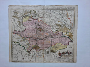 Italië Duchy of Mantua Italy Mantova - Pieter Mortier / Nicolas Sanson - circa 1700