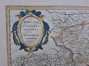Slovenië Noordwest-Kroatië Noordoost-Italië - WJ Blaeu - ca. 1644