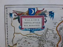 Load image in Gallery view, Bulgarije Roemenië Servië Macedonië Balkans - J Blaeu - 1662