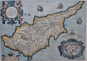 Cyprus - A Ortelius - 1592