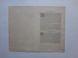Cyprus - A Ortelius - 1592