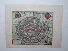 Afbeelding in Gallery-weergave laden, Duitsland Aken Germany Aachen Stadsplattegrond in vogelvluchtperspectief - G Braun &amp; F Hogenberg / J Janssonius - 1657