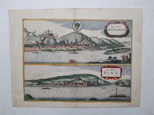 Duitsland Bacharach Bingen Germany - J Janssonius - 1657