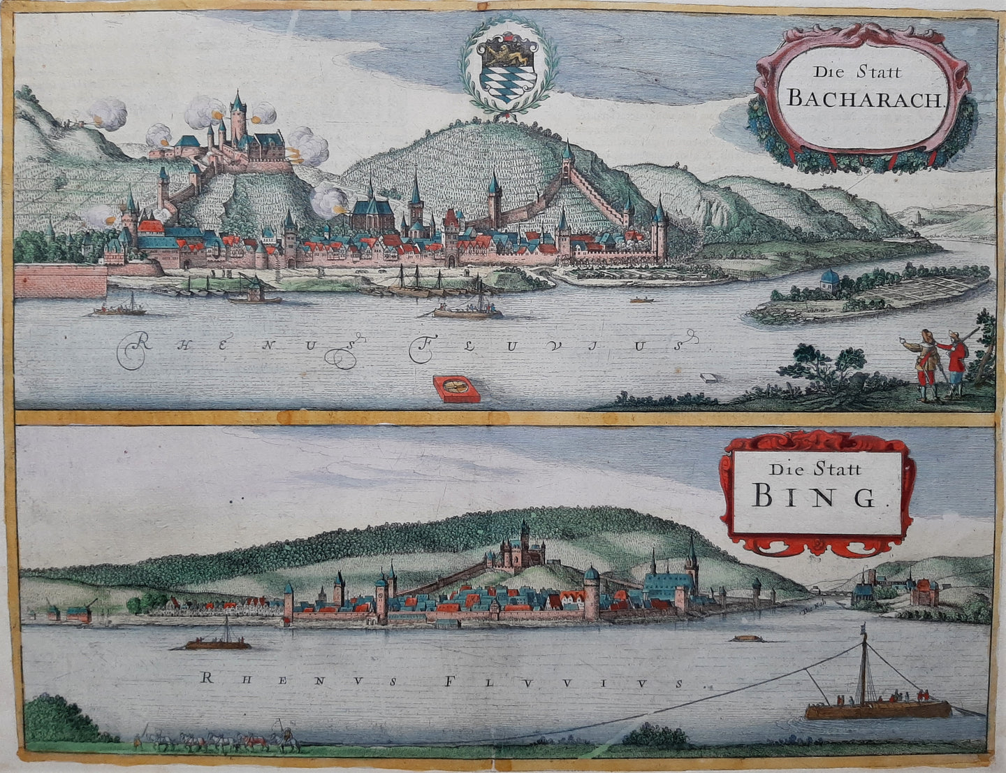 Duitsland Bacharach Bingen Germany - J Janssonius - 1657