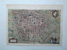 Afbeelding in Gallery-weergave laden, Italië Bologna Stadsplattegrond in vogelvluchtperspectief - G Braun &amp; F Hogenberg - 1588