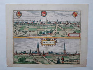 Duitsland Dortmund Lippstadt Germany - G Braun & F Hogenberg / J Janssonius - 1657