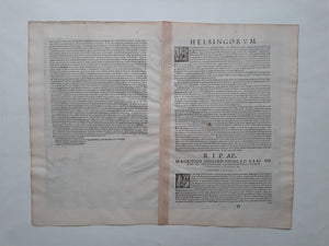 Denemarken Denmark Helsingør Ribe - G Braun & F Hogenberg - 1623