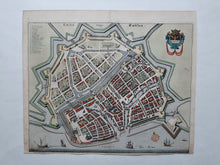 Afbeelding in Gallery-weergave laden, Duitsland Emden Germany Stadsplattegrond in vogelvluchtperspectief - J Janssonius - 1657