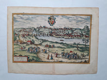 Load image in Gallery view, Belarus Grodno (Hrodna) Wit-Rusland Vogelvluchtperspectief - G Braun &amp; F Hogenberg - 1575