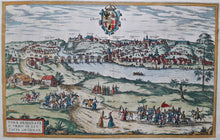 Afbeelding in Gallery-weergave laden, Belarus Grodno (Hrodna) Wit-Rusland Vogelvluchtperspectief - G Braun &amp; F Hogenberg - 1575