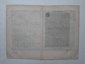 Belarus Grodno (Hrodna) Wit-Rusland Vogelvluchtperspectief - G Braun & F Hogenberg - 1575