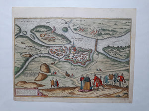 Hongarije Györ Hungary - G Braun & F Hogenberg / J Janssonius - 1657