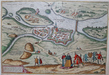 Afbeelding in Gallery-weergave laden, Hongarije Györ Hungary - G Braun &amp; F Hogenberg / J Janssonius - 1657