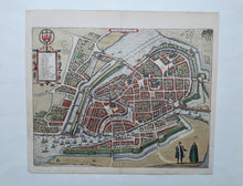 Load image in Gallery view, Duitsland Hamburg Stadsplattegrond in vogelvluchtperspectief Germany - G Braun &amp; F Hogenberg / J Janssonius - 1657