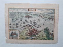 Afbeelding in Gallery-weergave laden, Denemarken Zweden Sont Helsingør Landskrona Helsingborg - G Braun &amp; F Hogenberg - 1588