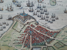 Afbeelding in Gallery-weergave laden, Denemarken Zweden Sont Helsingør Landskrona Helsingborg - G Braun &amp; F Hogenberg - 1588