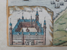 Afbeelding in Gallery-weergave laden, Denemarken Zweden Sont Helsingør Landskrona Helsingborg - G Braun &amp; F Hogenberg - 1588