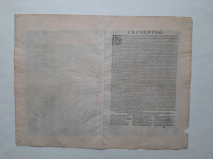Denemarken Zweden Sont Helsingør Landskrona Helsingborg - G Braun & F Hogenberg - 1588