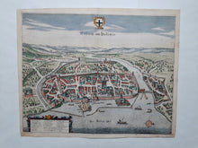 Load image in Gallery view, Duitsland Konstantz Germany Stadsplattegrond in vogelvluchtperspectief - J Janssonius - 1657