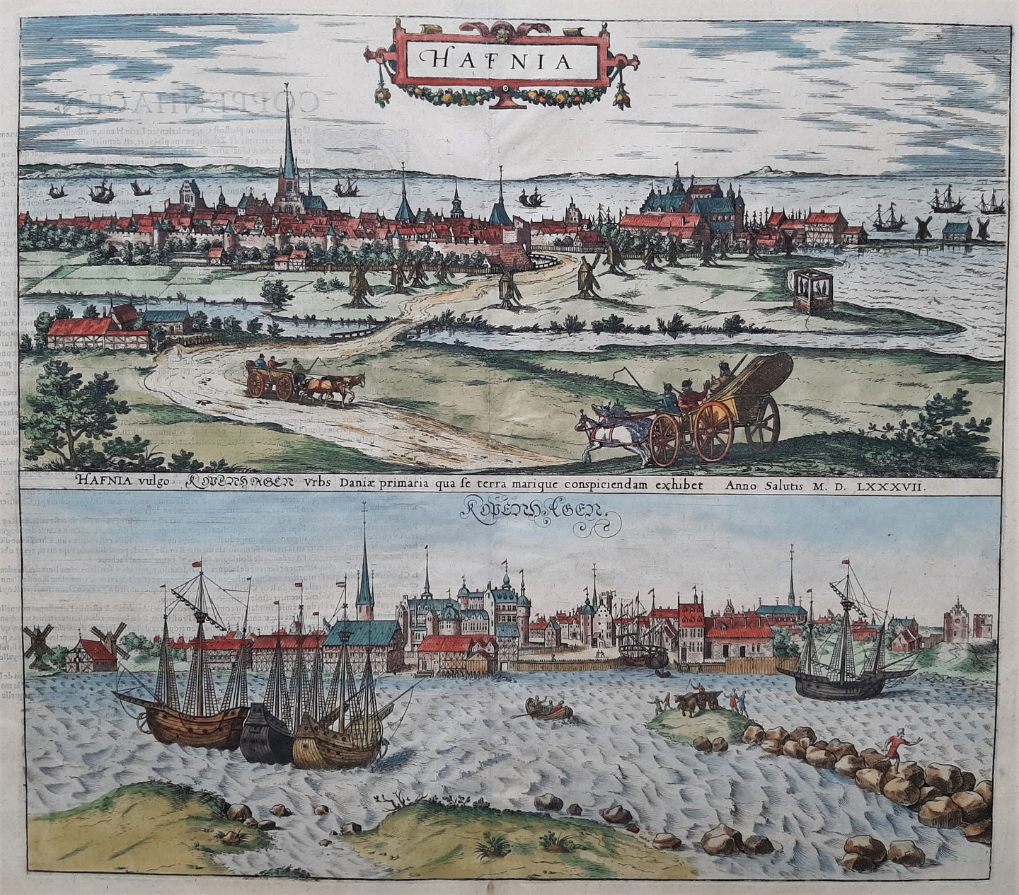 Denemarken Kopenhagen - G Braun & F Hogenberg - 1588