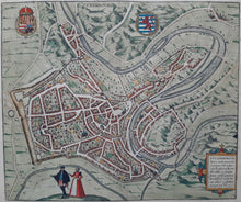 Afbeelding in Gallery-weergave laden, Luxemburg Stadsplattegrond in vogelvluchtperspectief - G Braun &amp; F Hogenberg - 1588