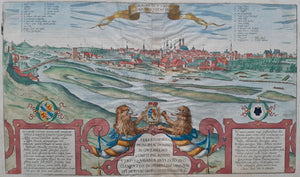 DUITSLAND München Aanzicht op de stad - G Braun & F Hogenberg - 1617